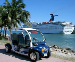 sight seeing tour by electric car miami beach port of miami
